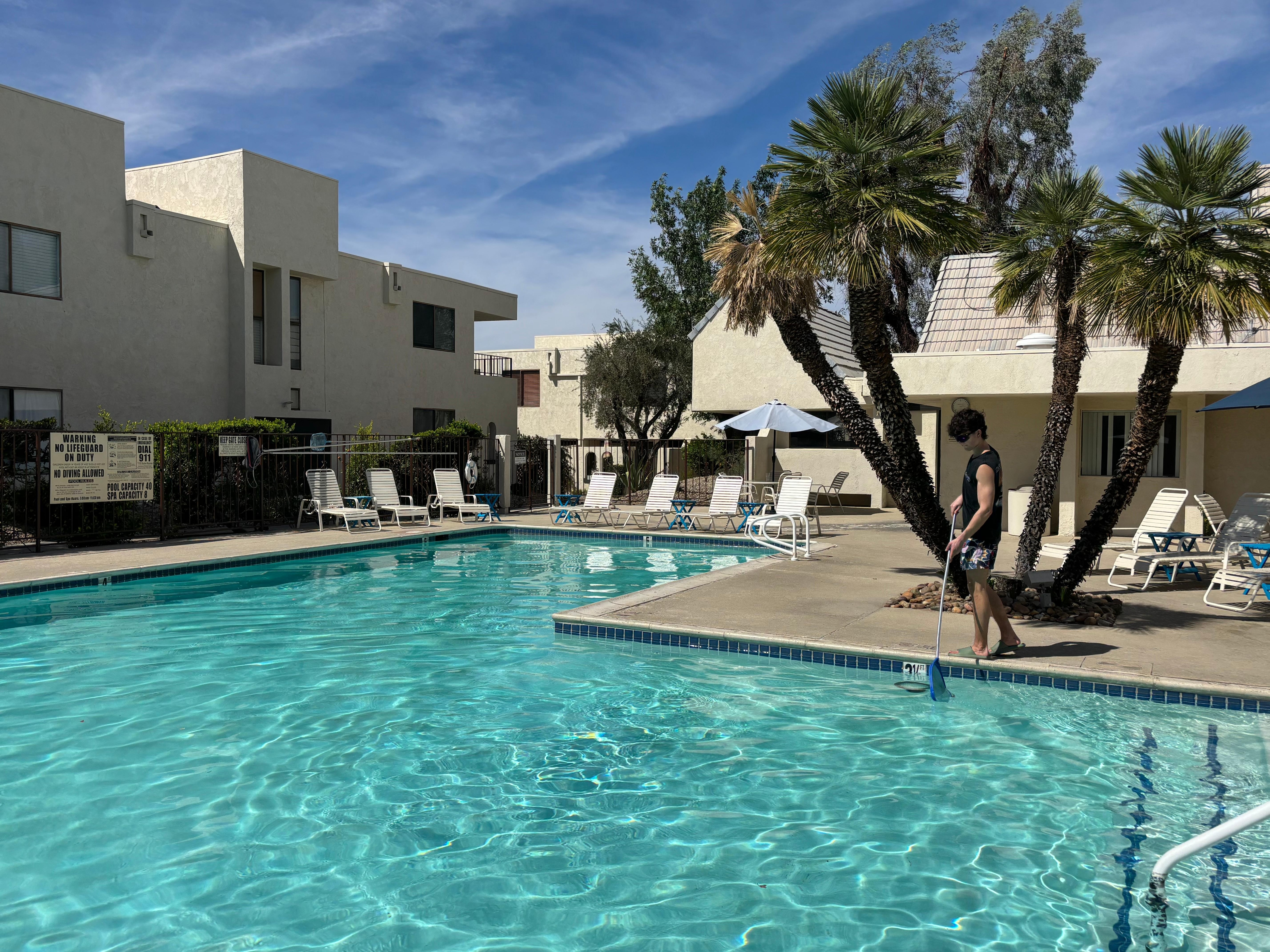There’s also a good size hot tub (not visible in this photo)