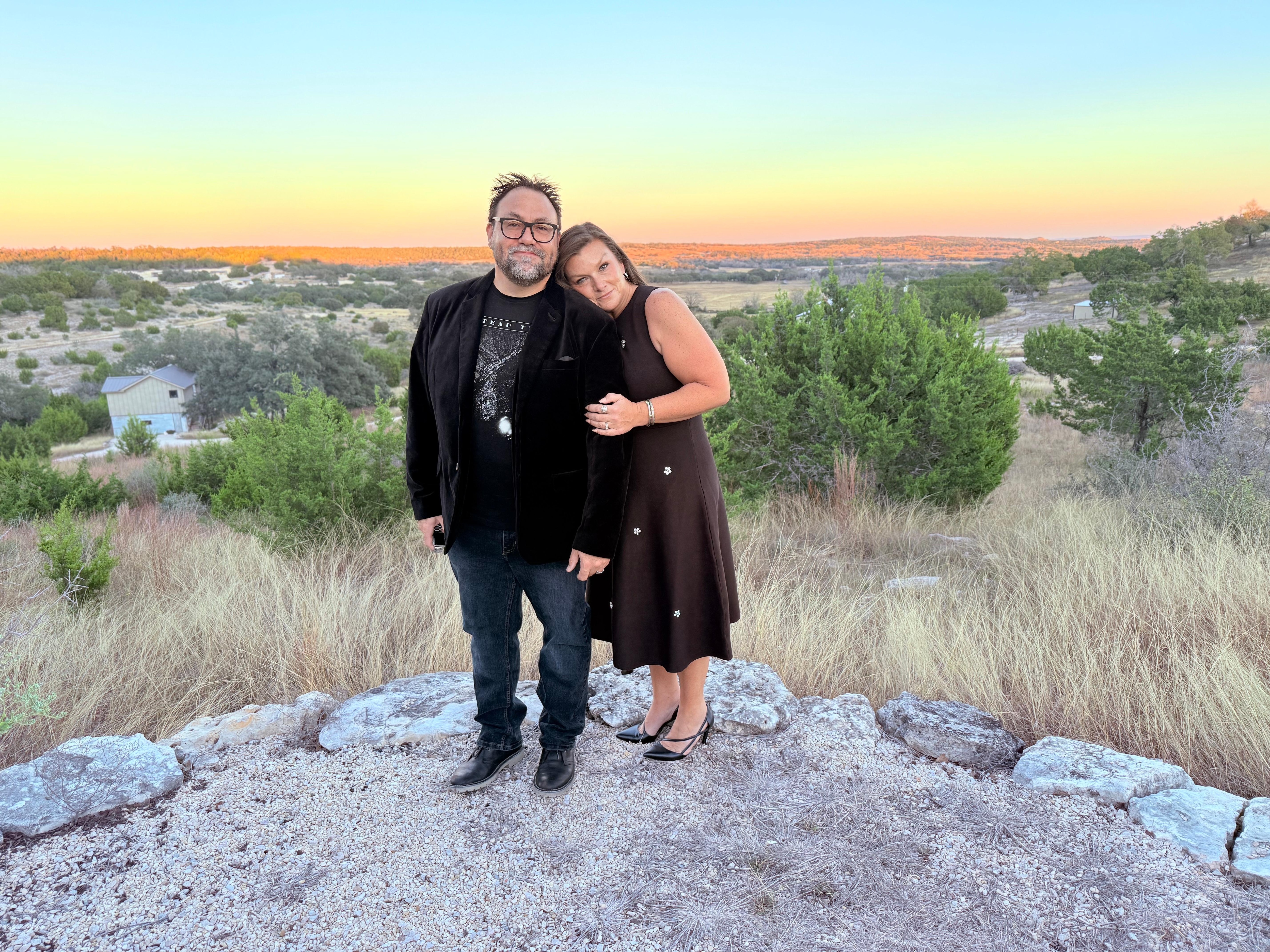 Scenic view near fire pit.