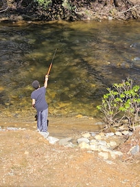 Right out the backdoor