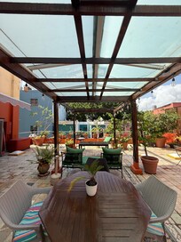Rooftop area.
