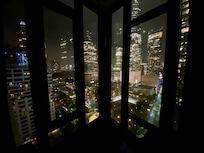 Night view from our room