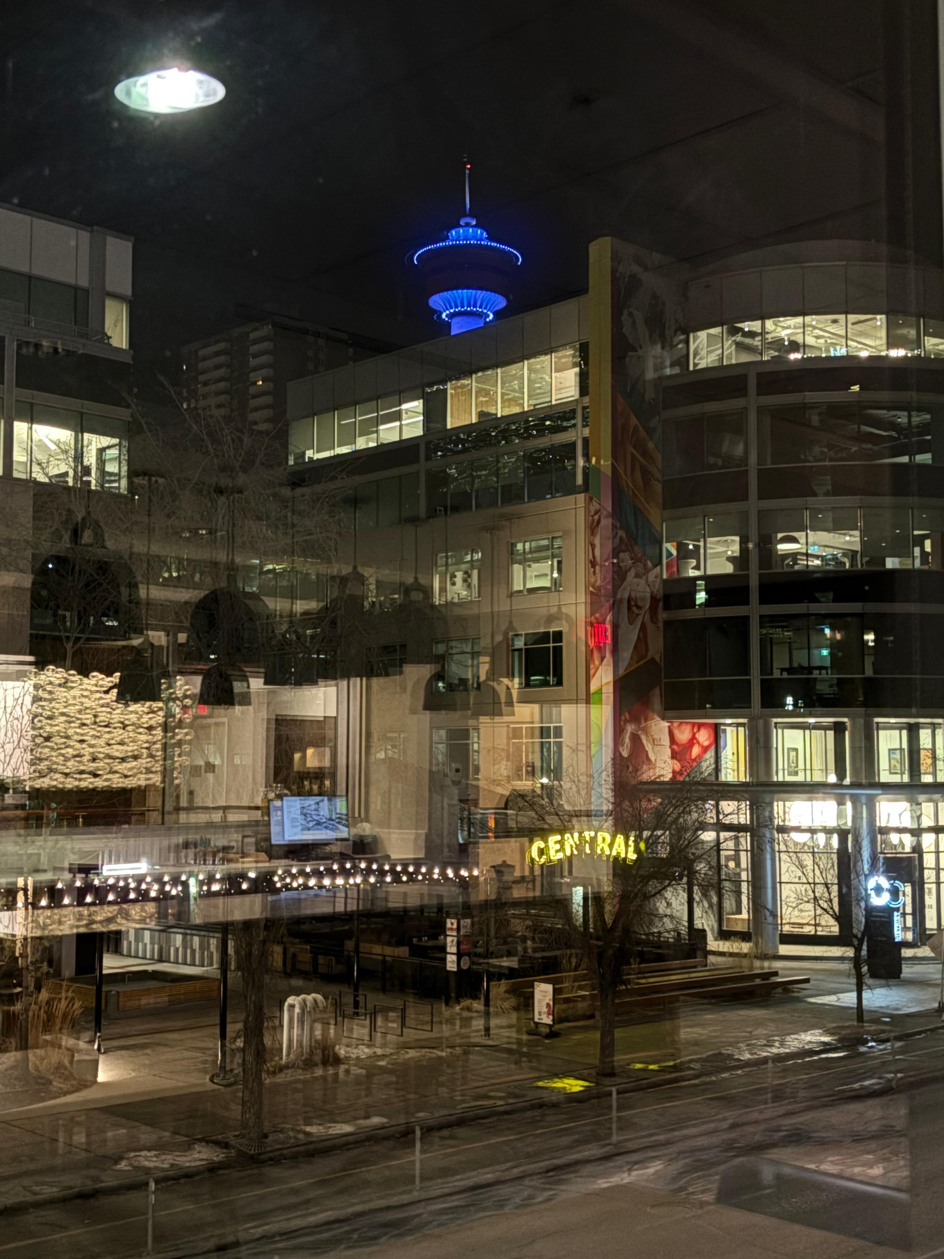 View from dining area. 