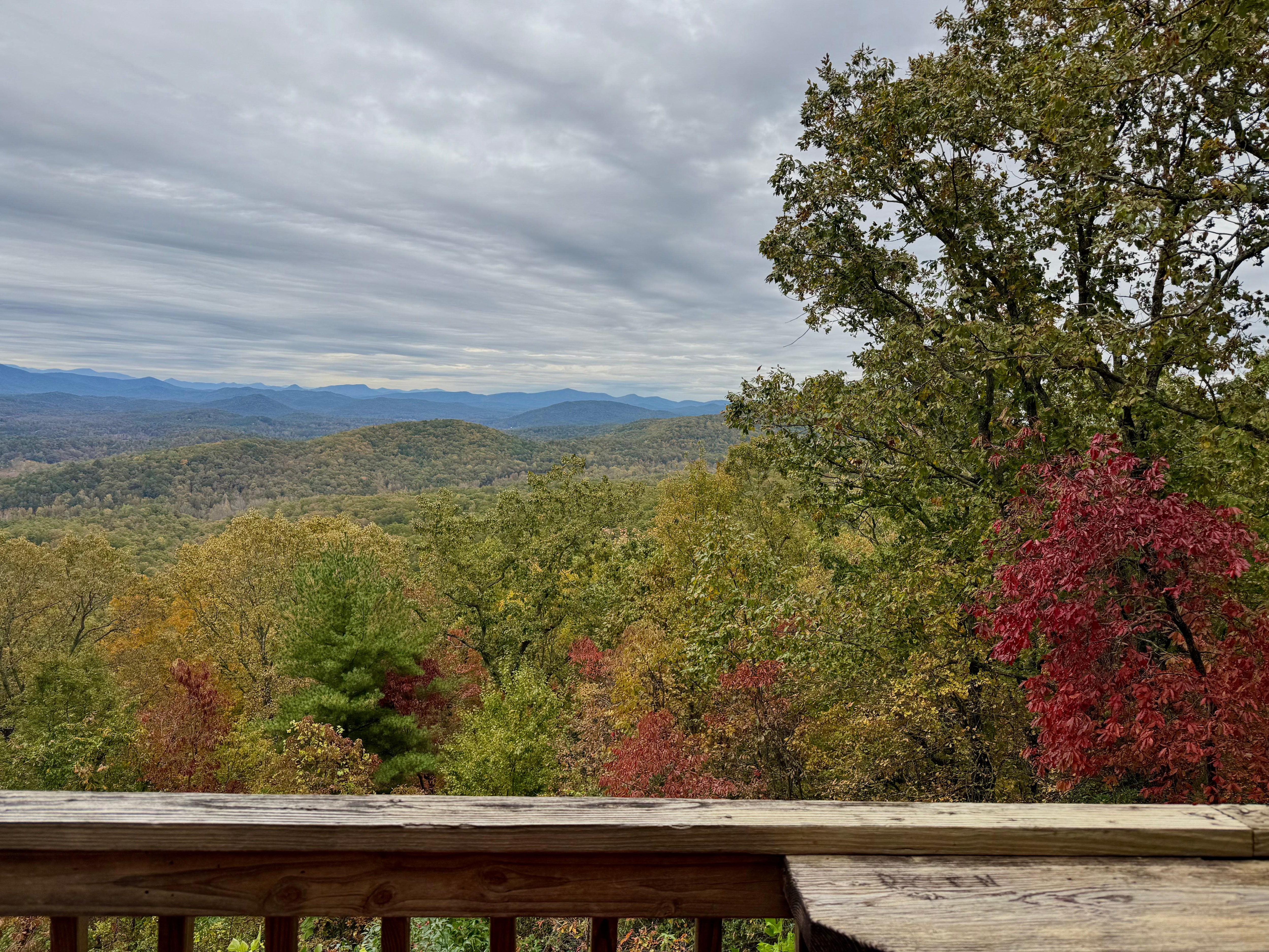 Beautiful view from porch the first night there.(10/26/25)
