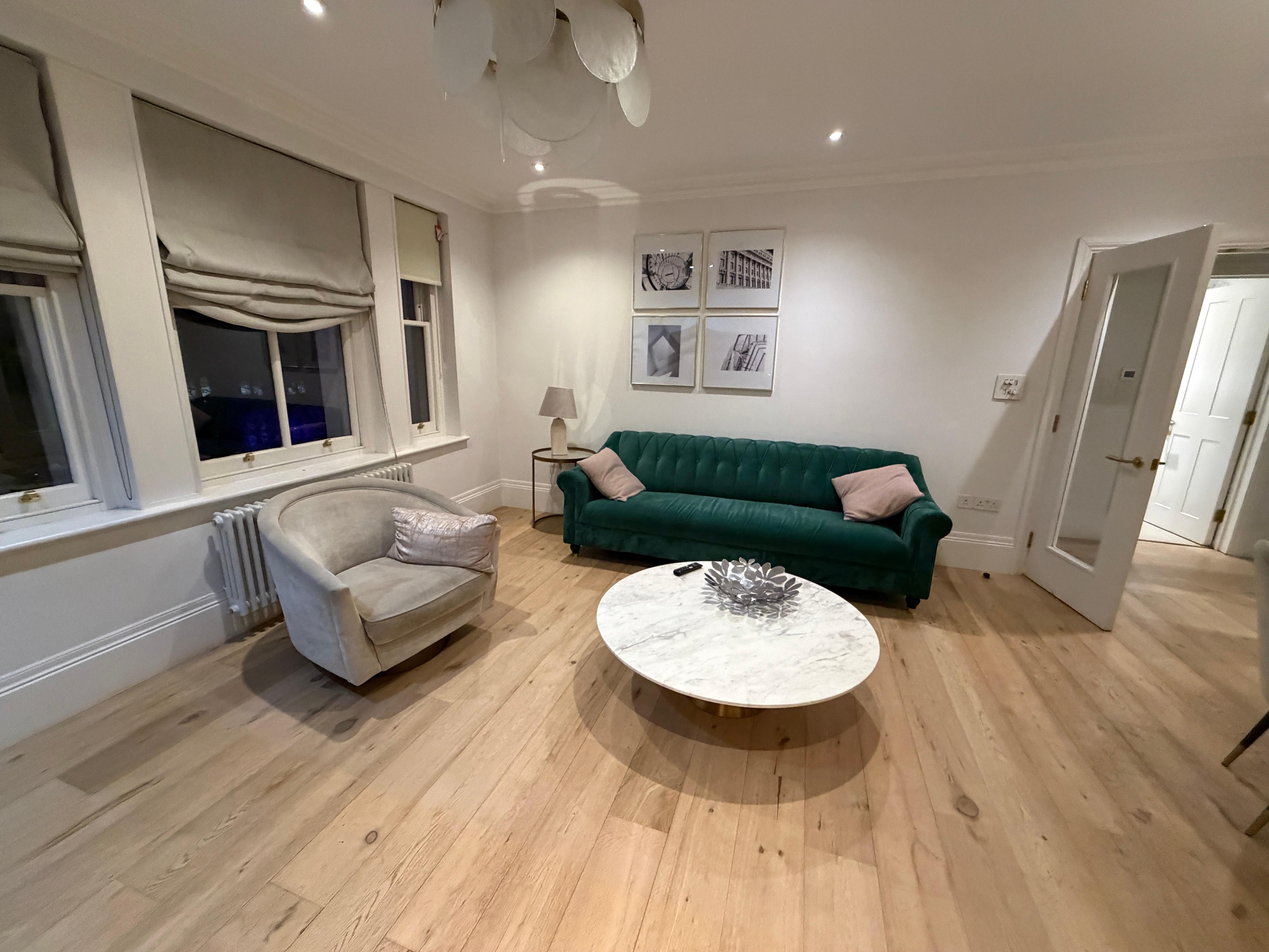 this is actually what the living room looks like - not like the photo 