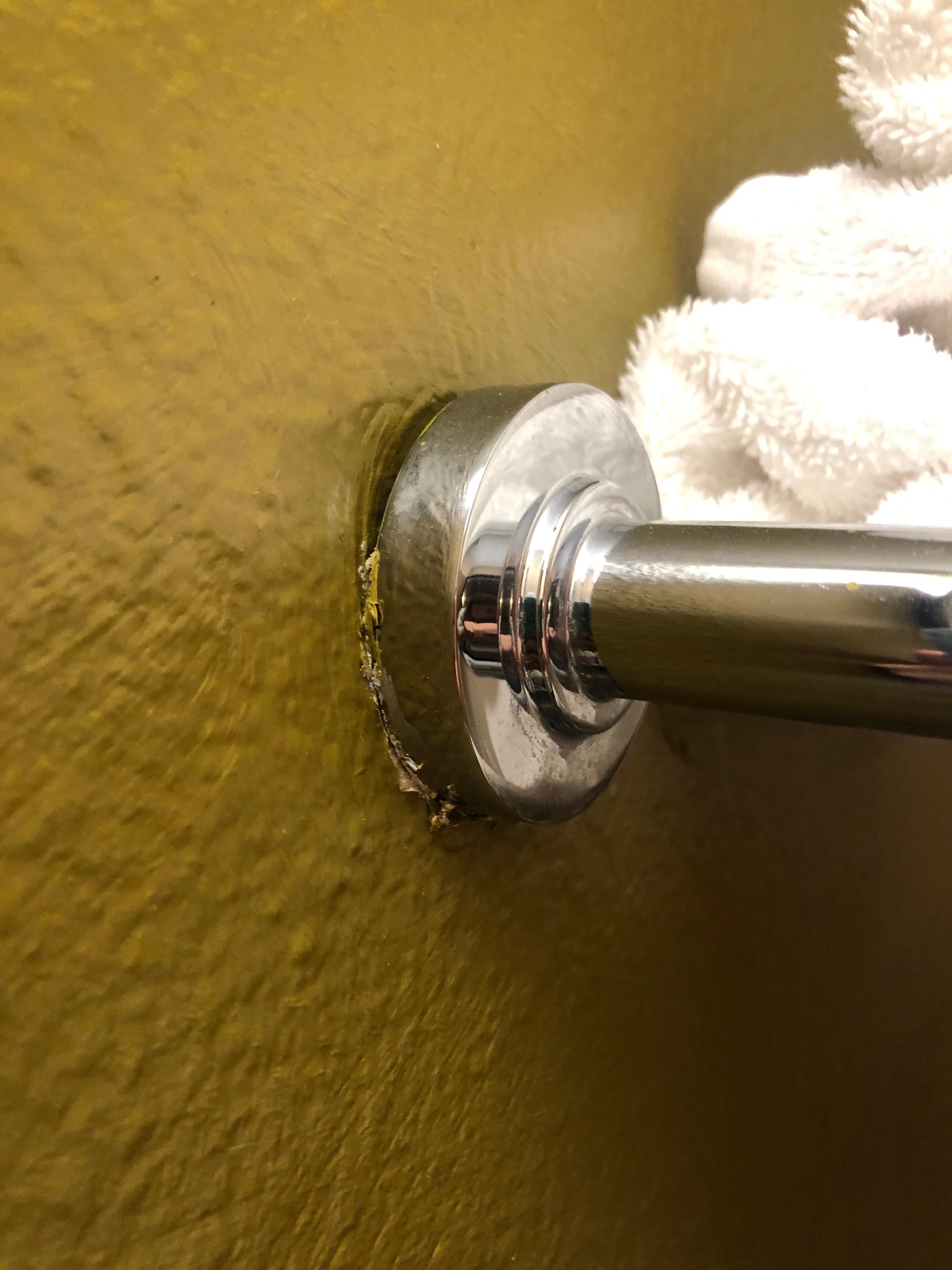 Towel rack falling off wall