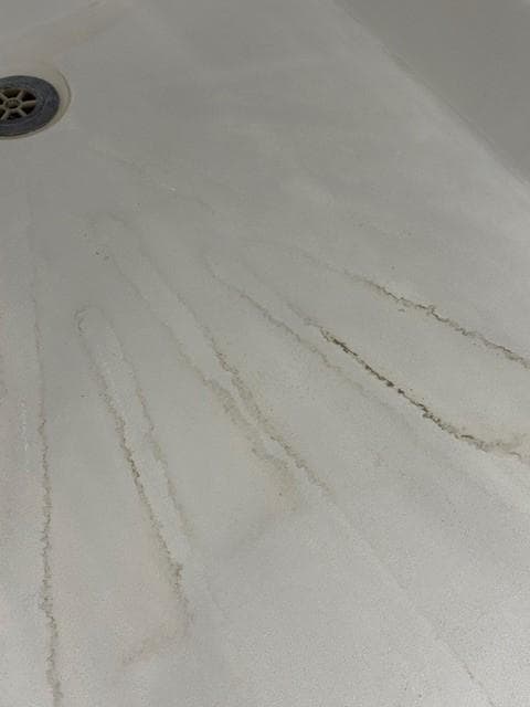 The shower tray was so bad there was no way I was having a shower!