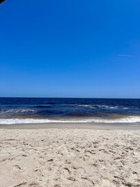 Ridiculously beautiful- from our beach chairs (right in front of our building)