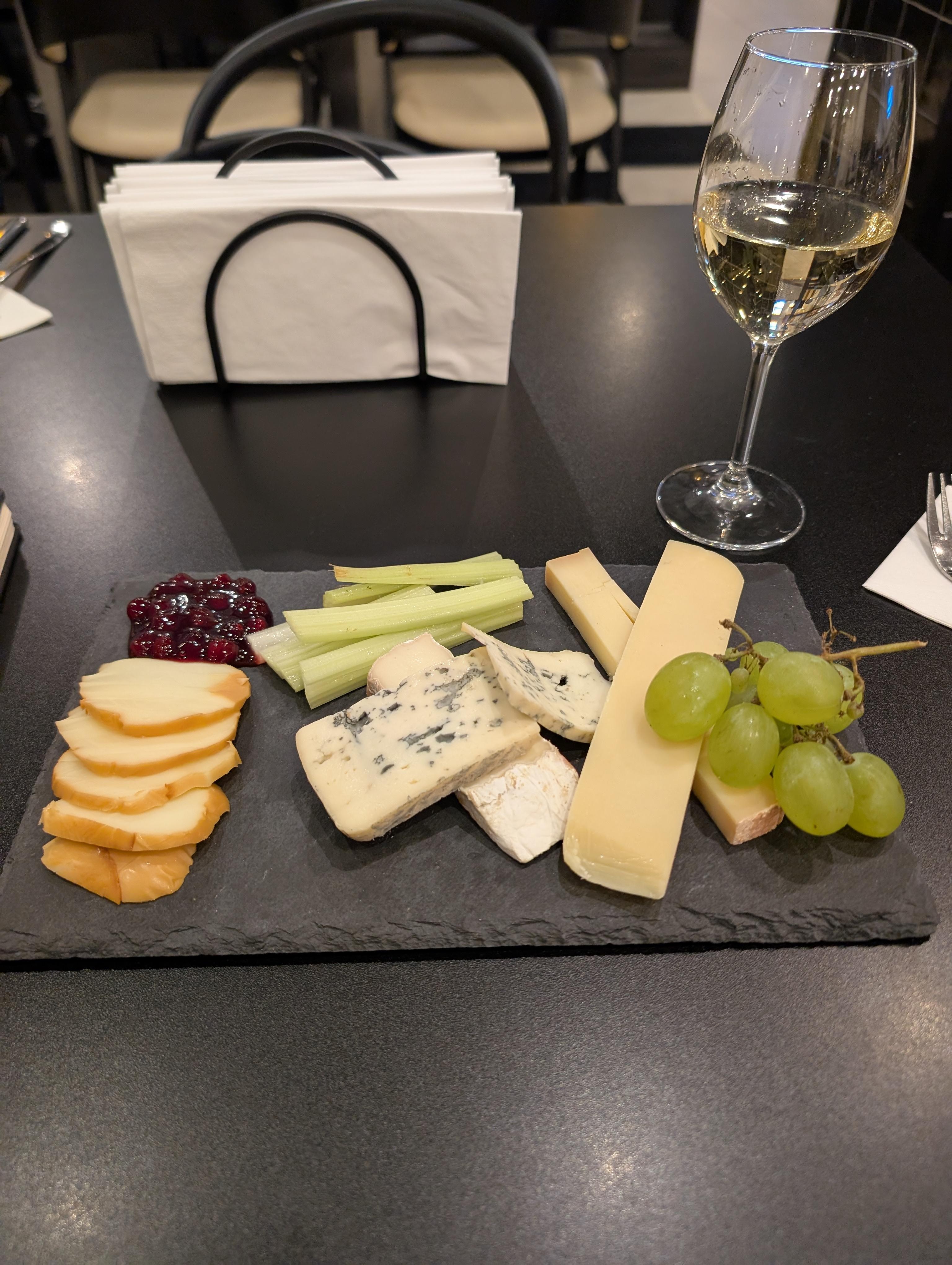 Cheeseboard from the lobby restaurant.