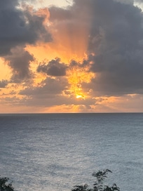 Stunning sunset off the outdoor deck from our last night at this beautiful property.