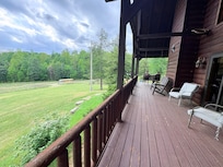 The front wrap around porch to the swing!