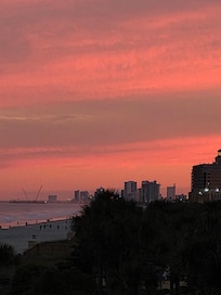 Sunset view from balcony