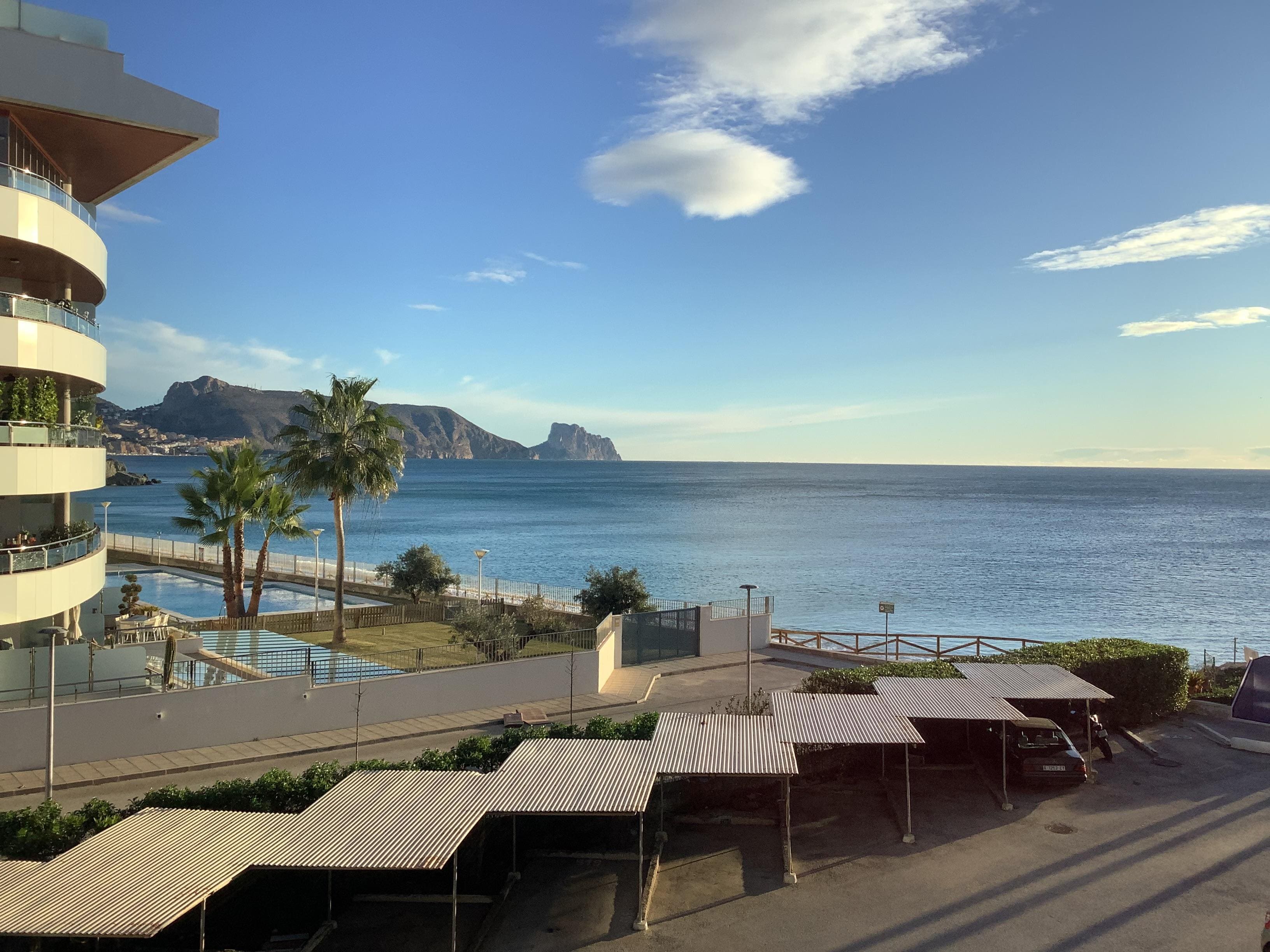 View from the apartment. Direct access to the beach.