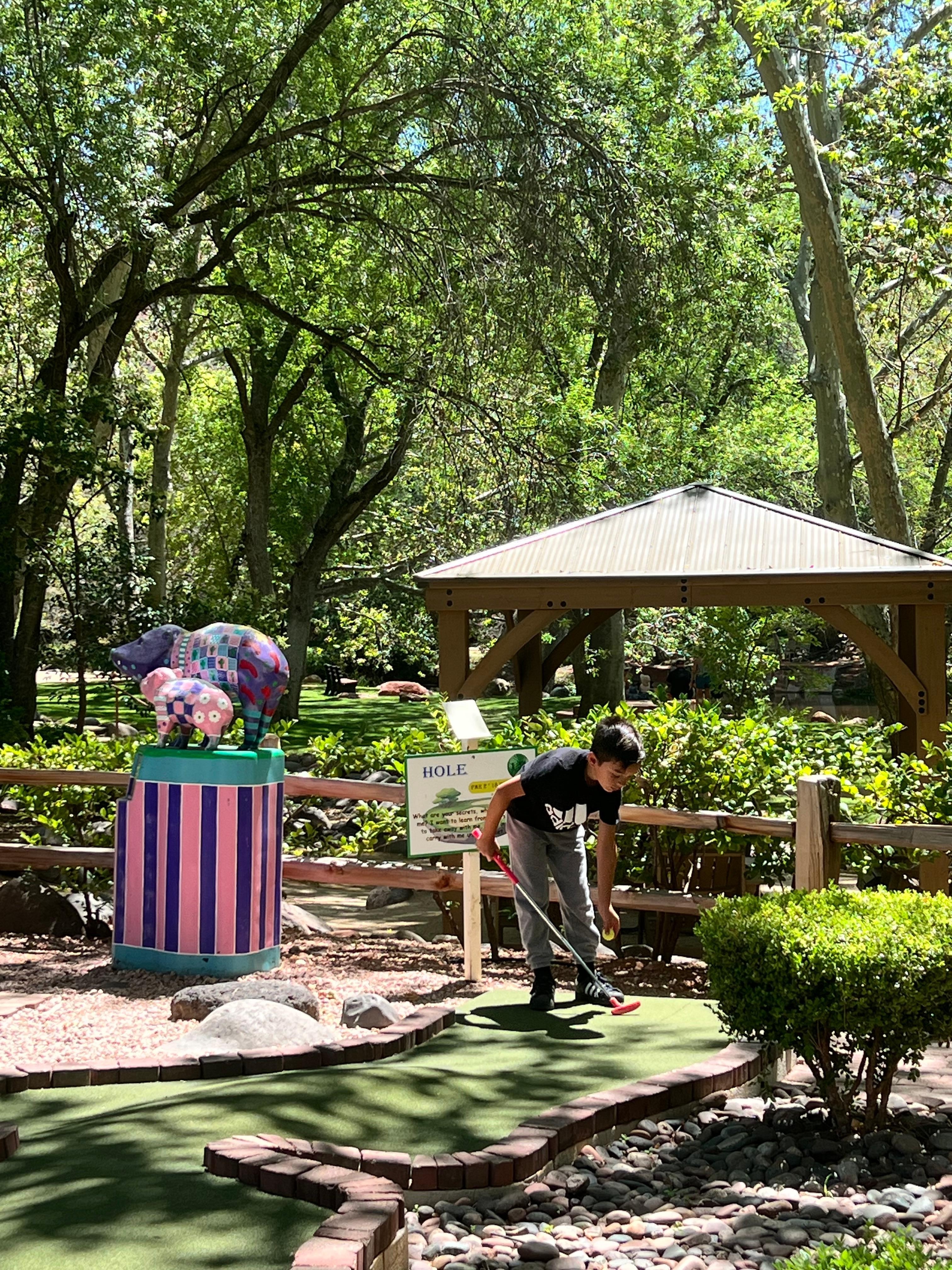 Miniature golf are