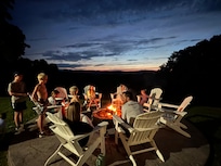 S’mores and hanging out enjoying the sunset