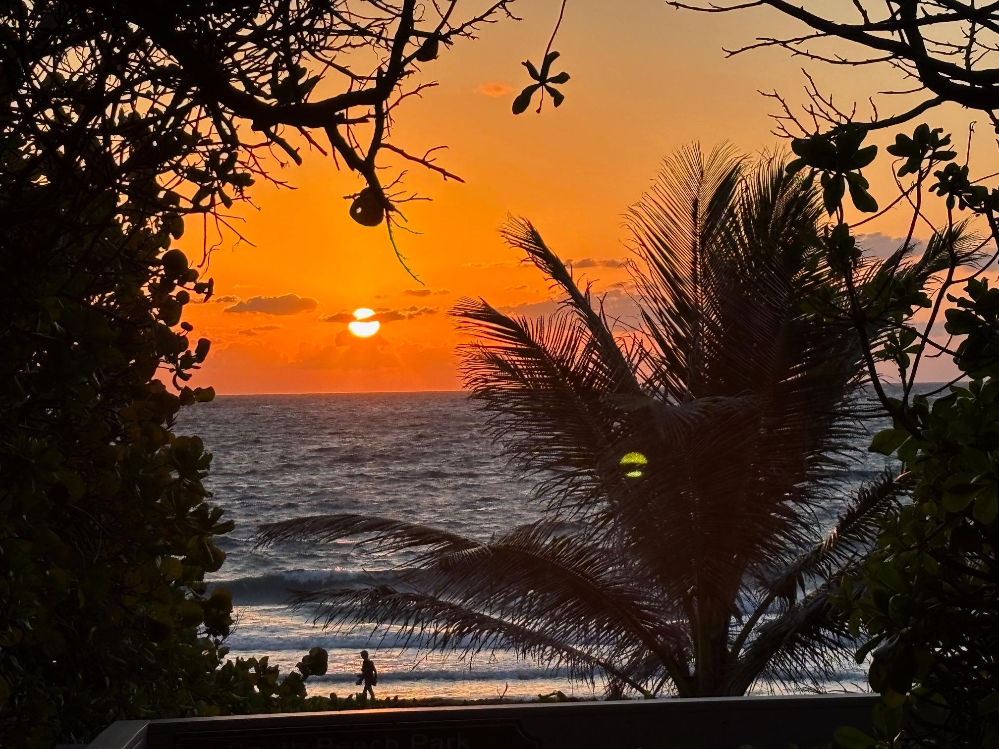 Sunrise - Atlantic Ocean. Take the shorter path next to the women's bathroom in the parking lot
