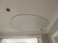 No smoke alarms and water damage to ceilings