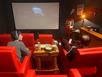 Complimentary popcorn in the amazing theater room!