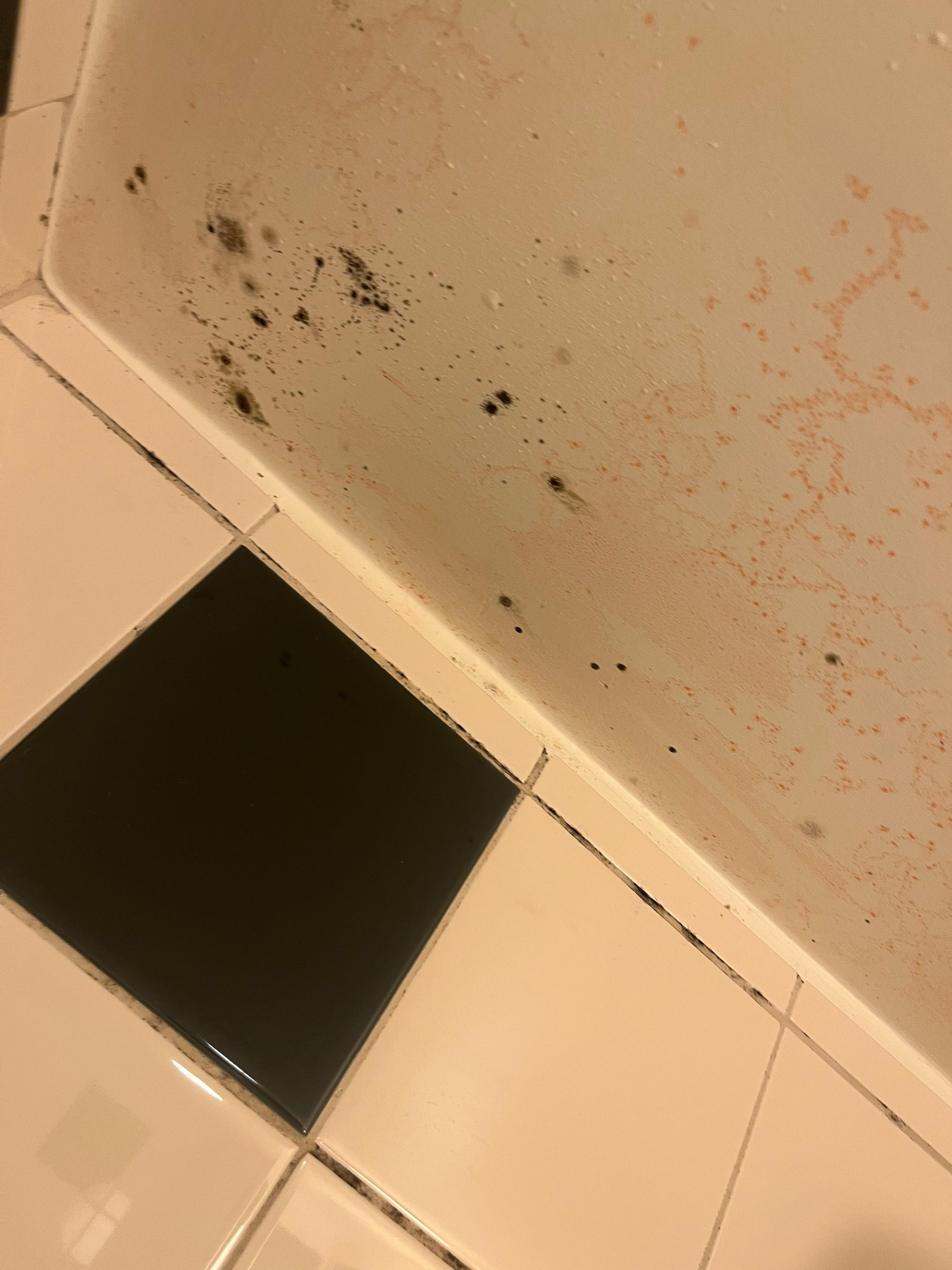 Die Decke vom Badezimmer, welches auch nicht für Leute über 1,70 geeignet ist 