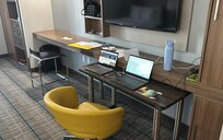 Perfect office desk in the room