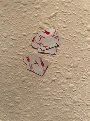 EKG electrodes stuck on wall
