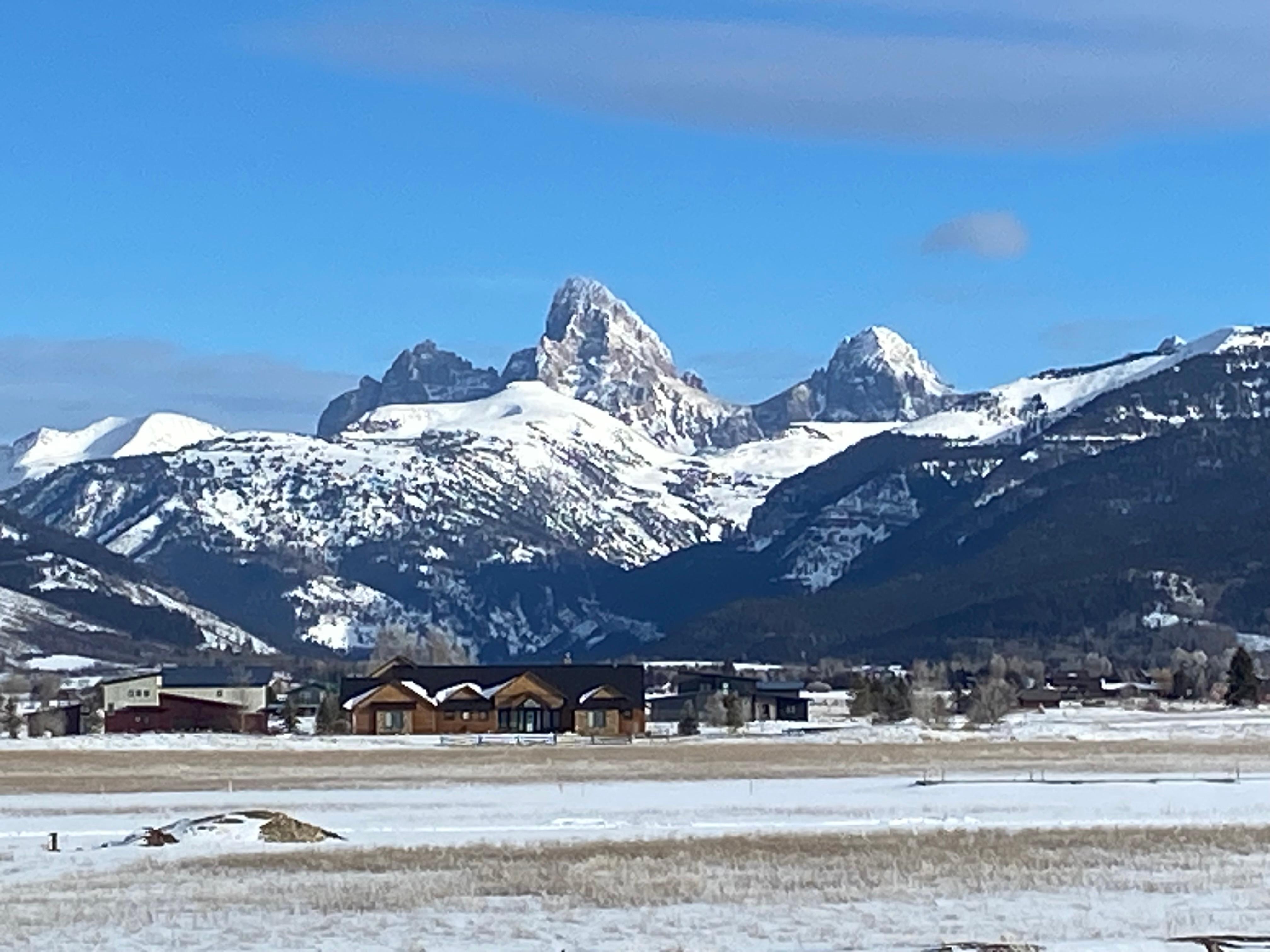 Bluebird skies over the Tetons 