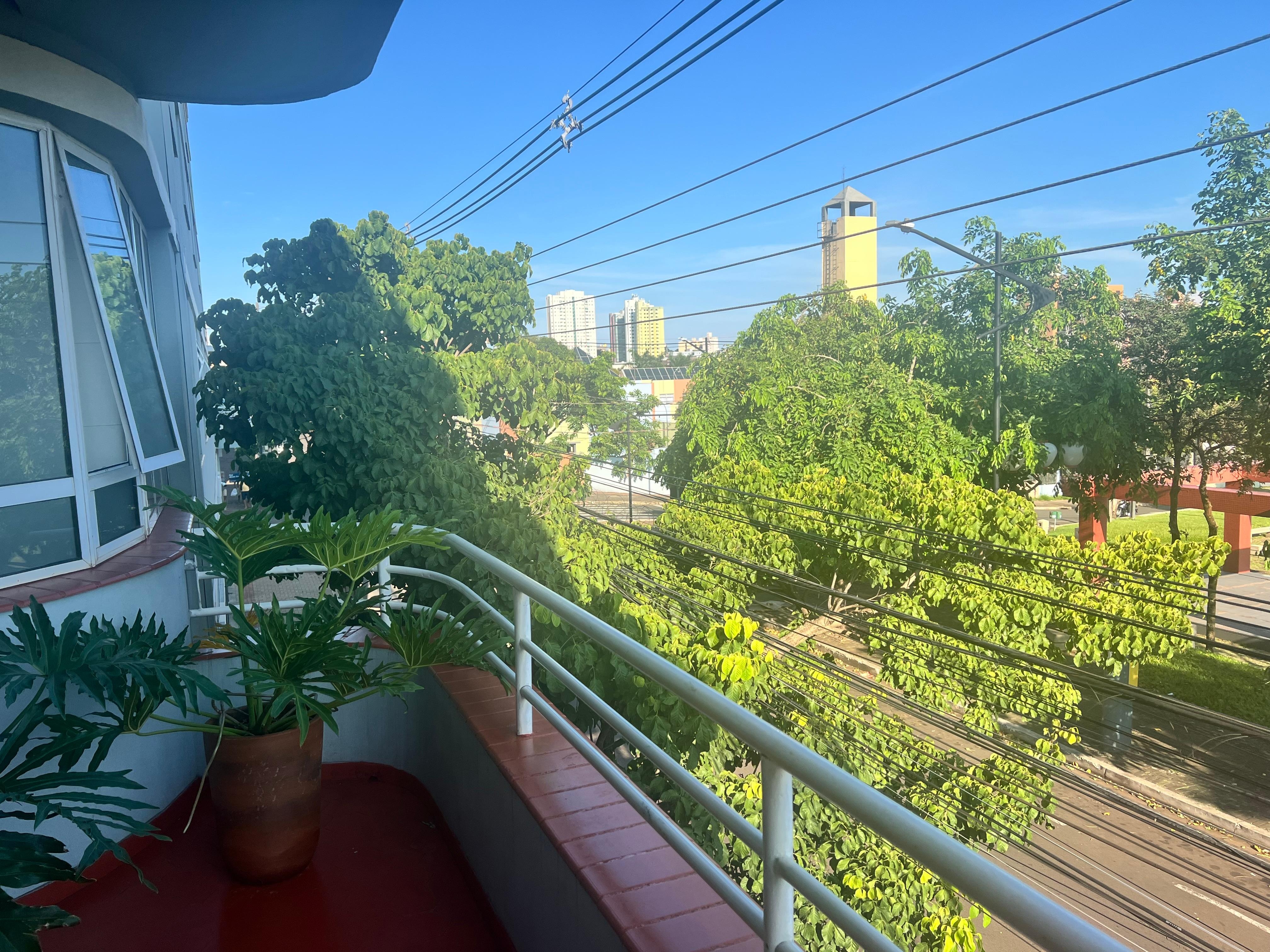 Vista da varanda comum do hotel