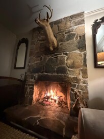 Beautiful fire in fireplace