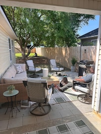 Hanging out on the back patio