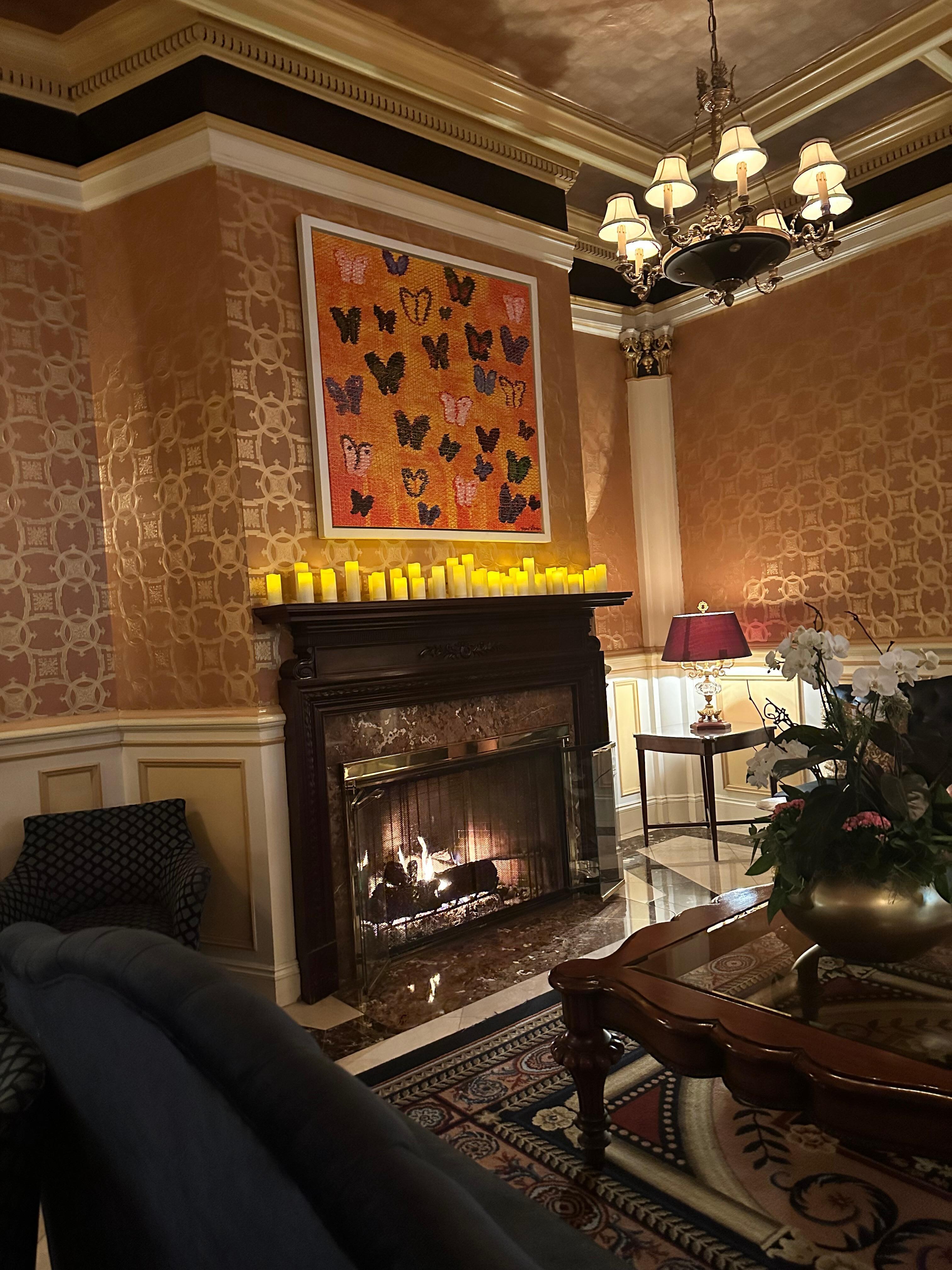 Cozy seating area in lobby 
