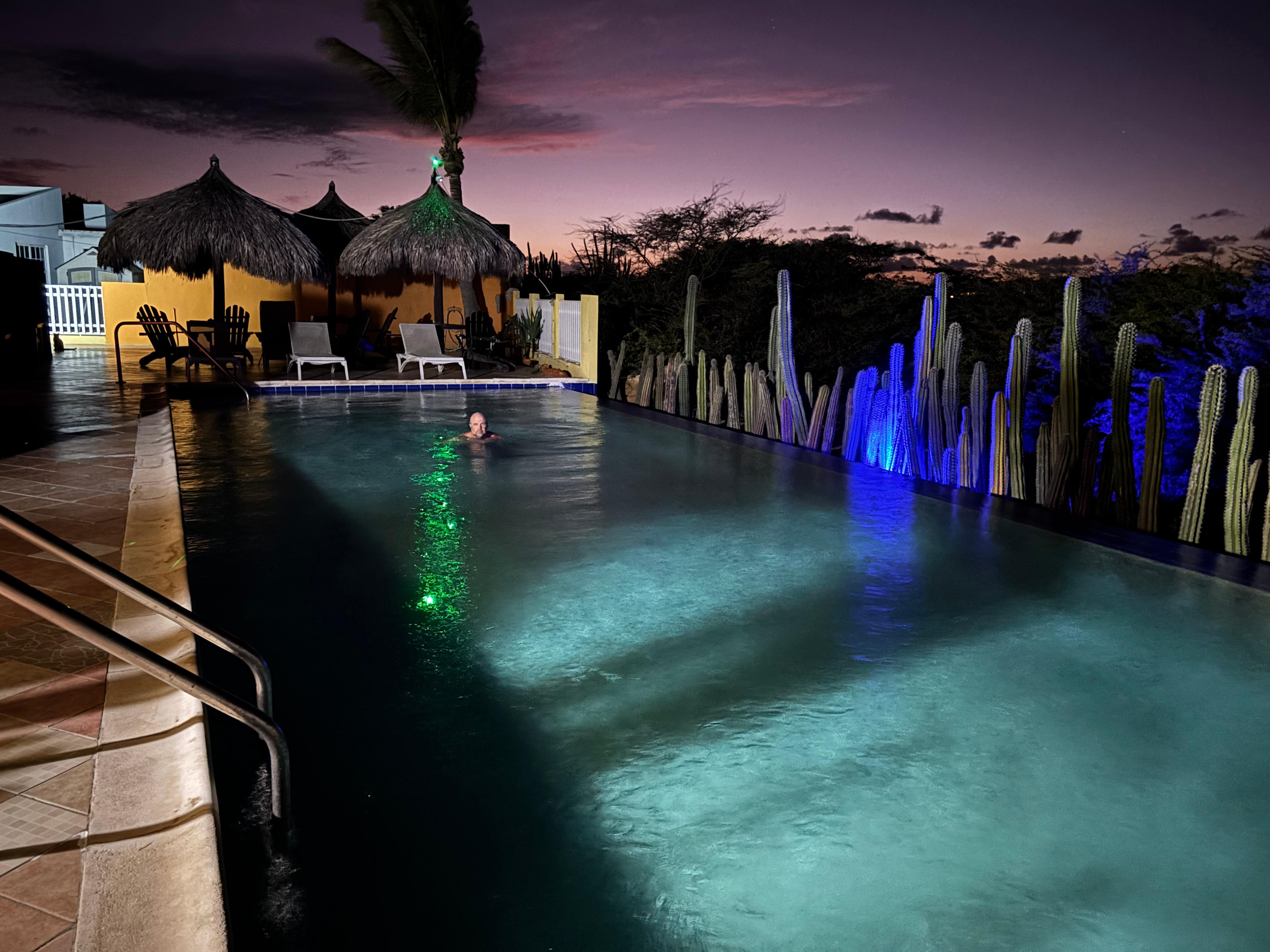Went for a night swim a few times. 