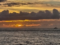 Sunset at the beach near Lava Lava