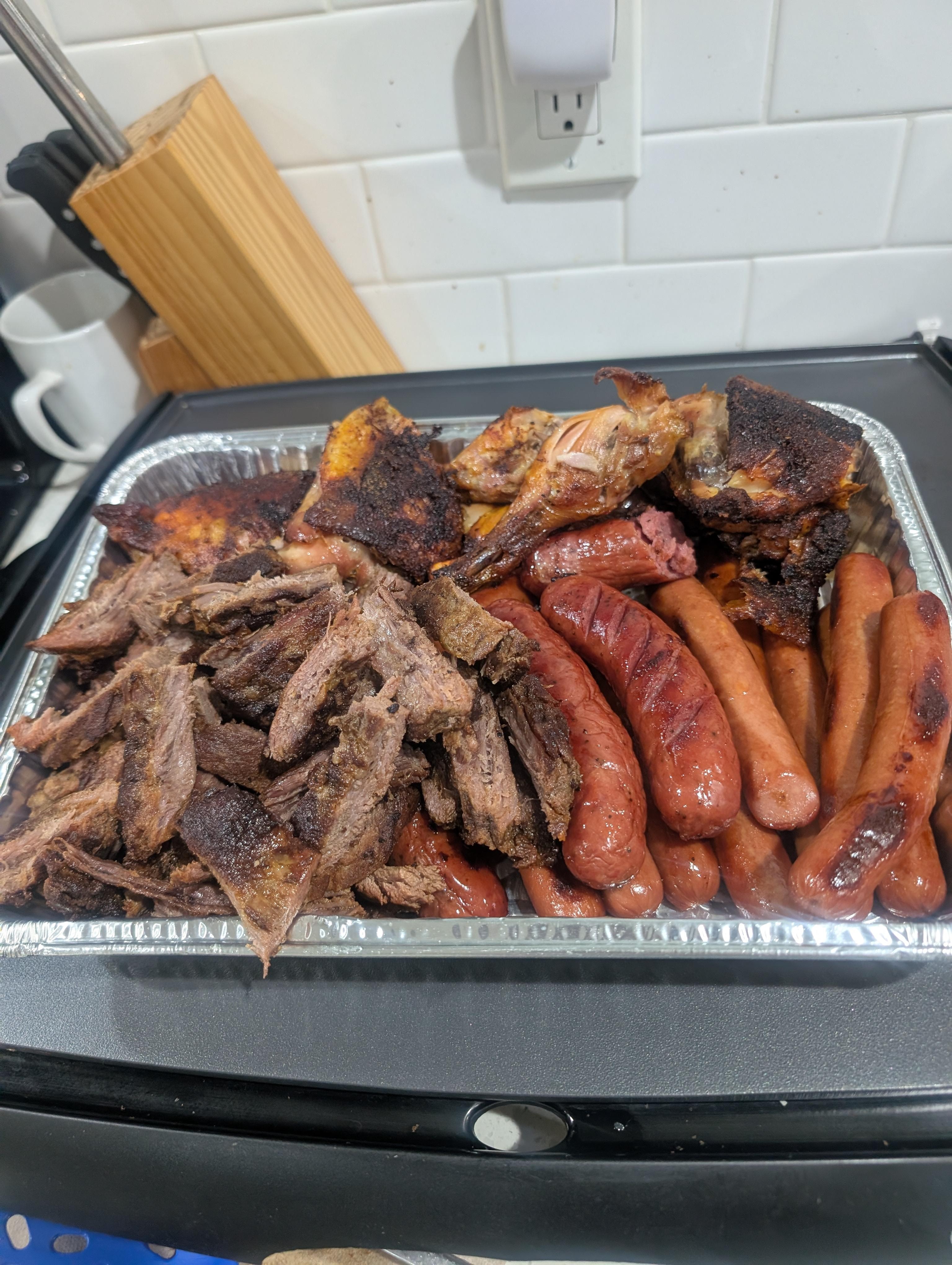 I was able to cook for the entire group of 8. I did bring my own skillet.