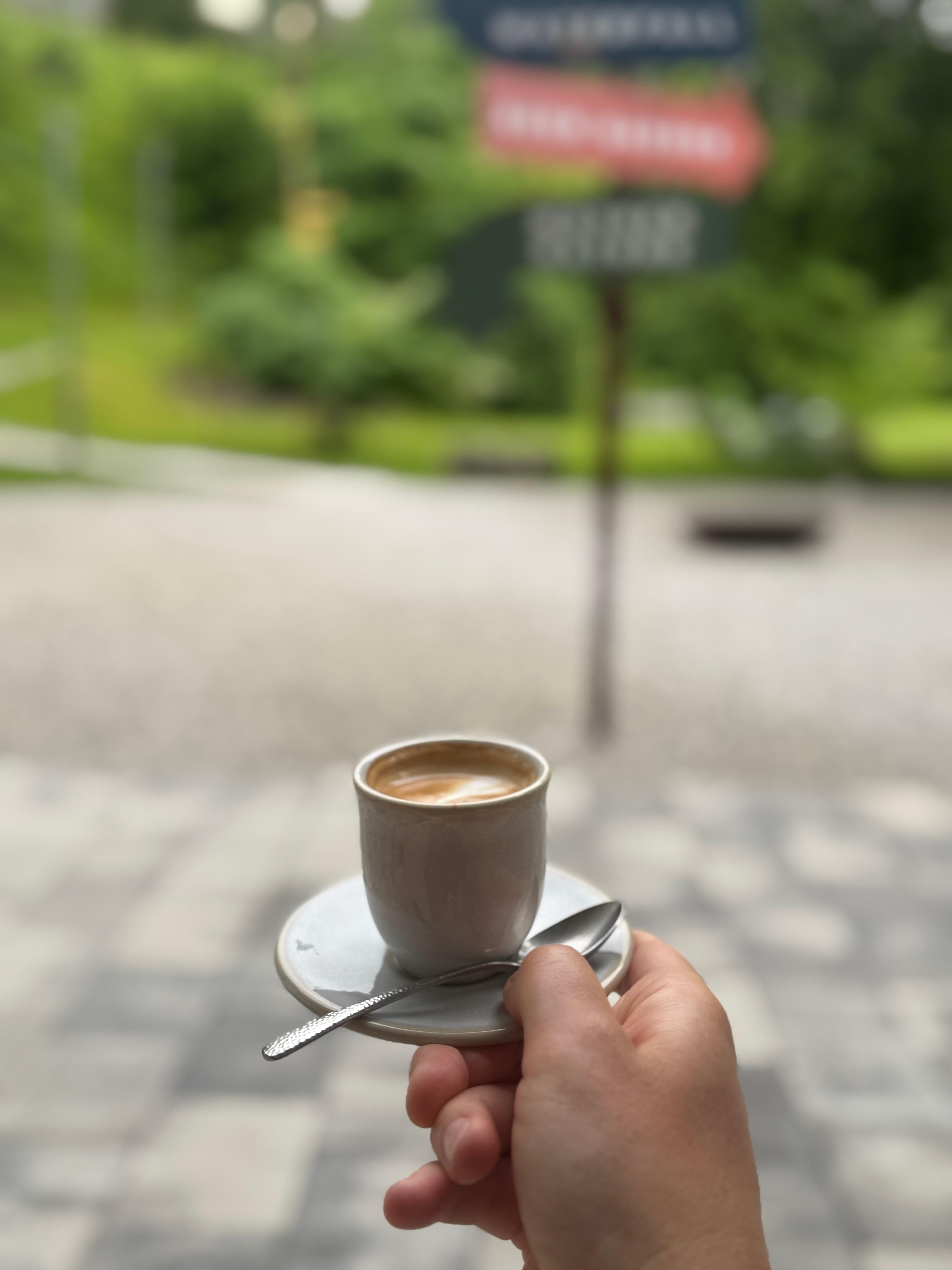 Espresso in front of property