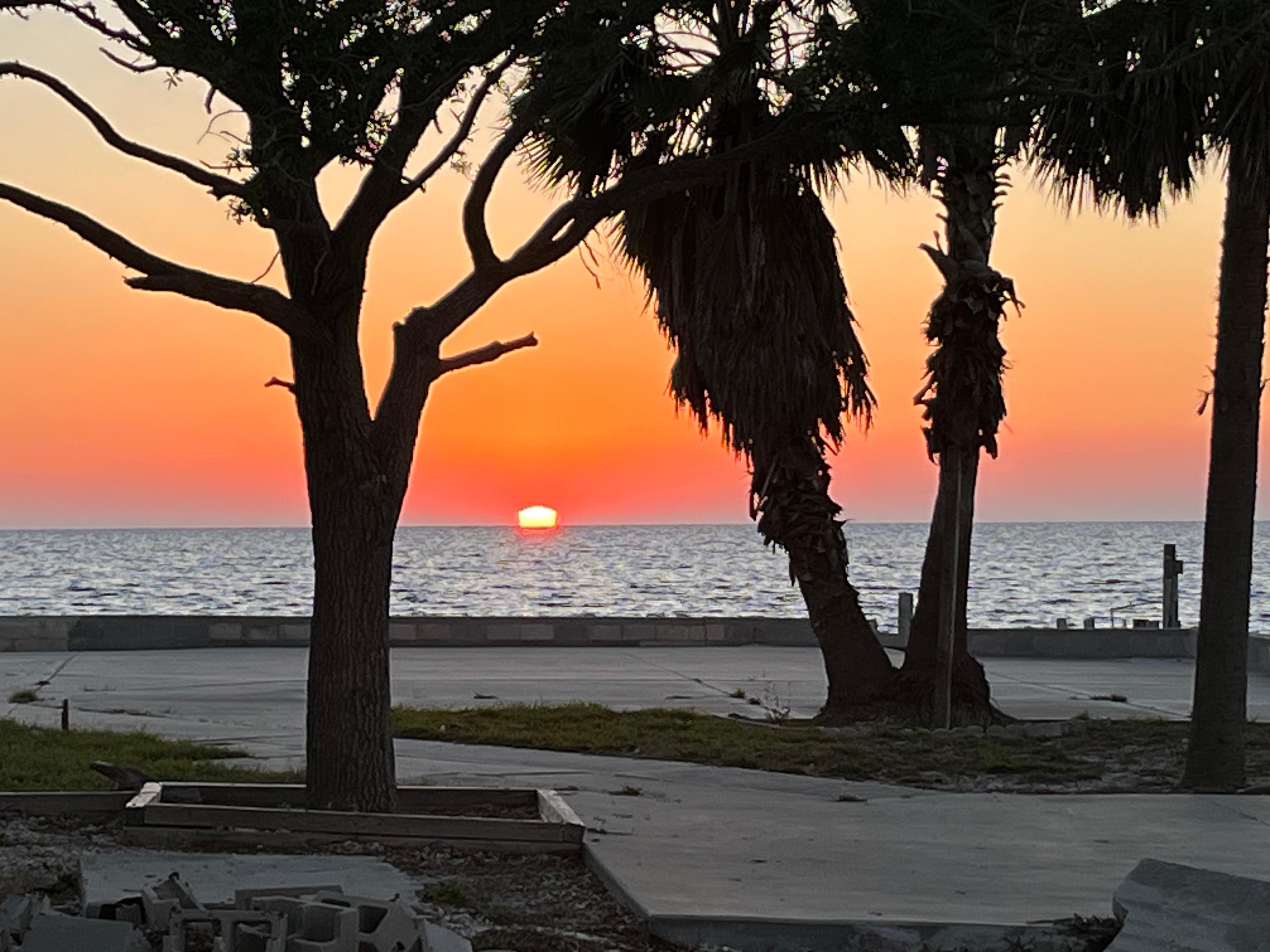 Sunsets within walking distance of the house. 