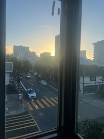 View from our hotel room. Right across the street from Japantown eateries.