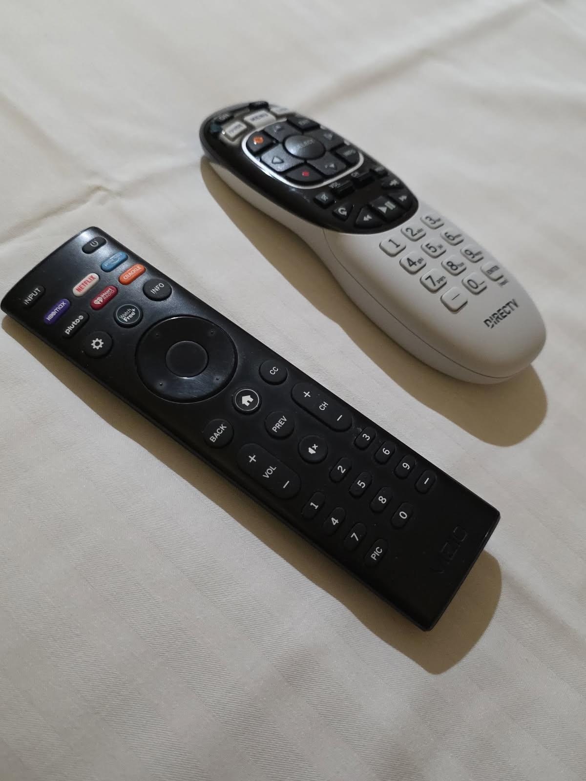 Two remotes, 1 for volume and 1 for changing channels