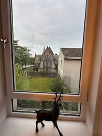 View of church out our window