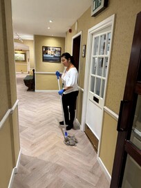 Not just a cleaning lady, but Lady, whom loves with her heart the Hotel and full of knowledge about its history