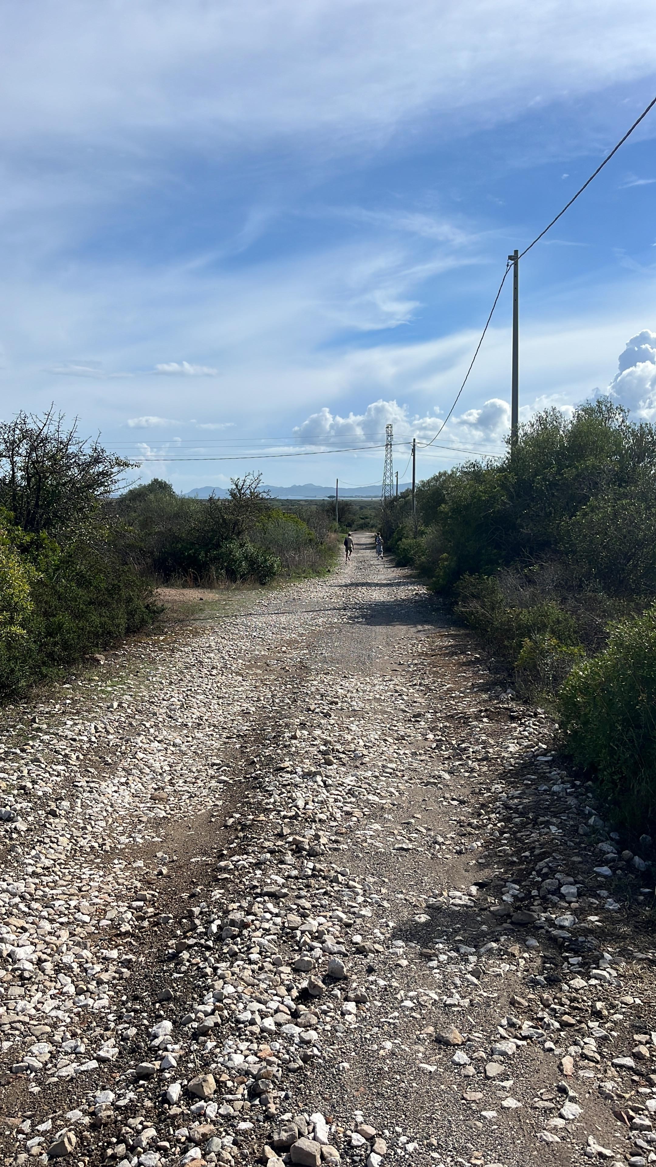 Weg vom Haus weg ( Grösstenteils Schotter)