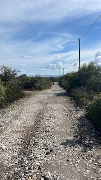 Weg vom Haus weg ( Grösstenteils Schotter)