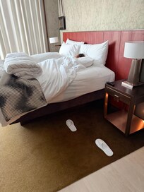 Elite-level comfort -The oversized bed and premium linens made for some of the best sleep I’ve had while traveling — quiet, comfortable, and truly restorative.