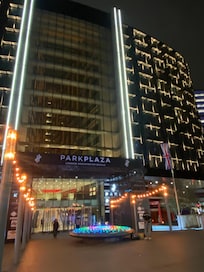 Hotel at night.