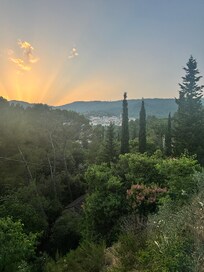 View from sunbathing area