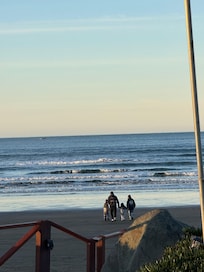 View from the top of the steps leading to the beach