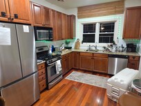 General view of the well stocked kitchen.