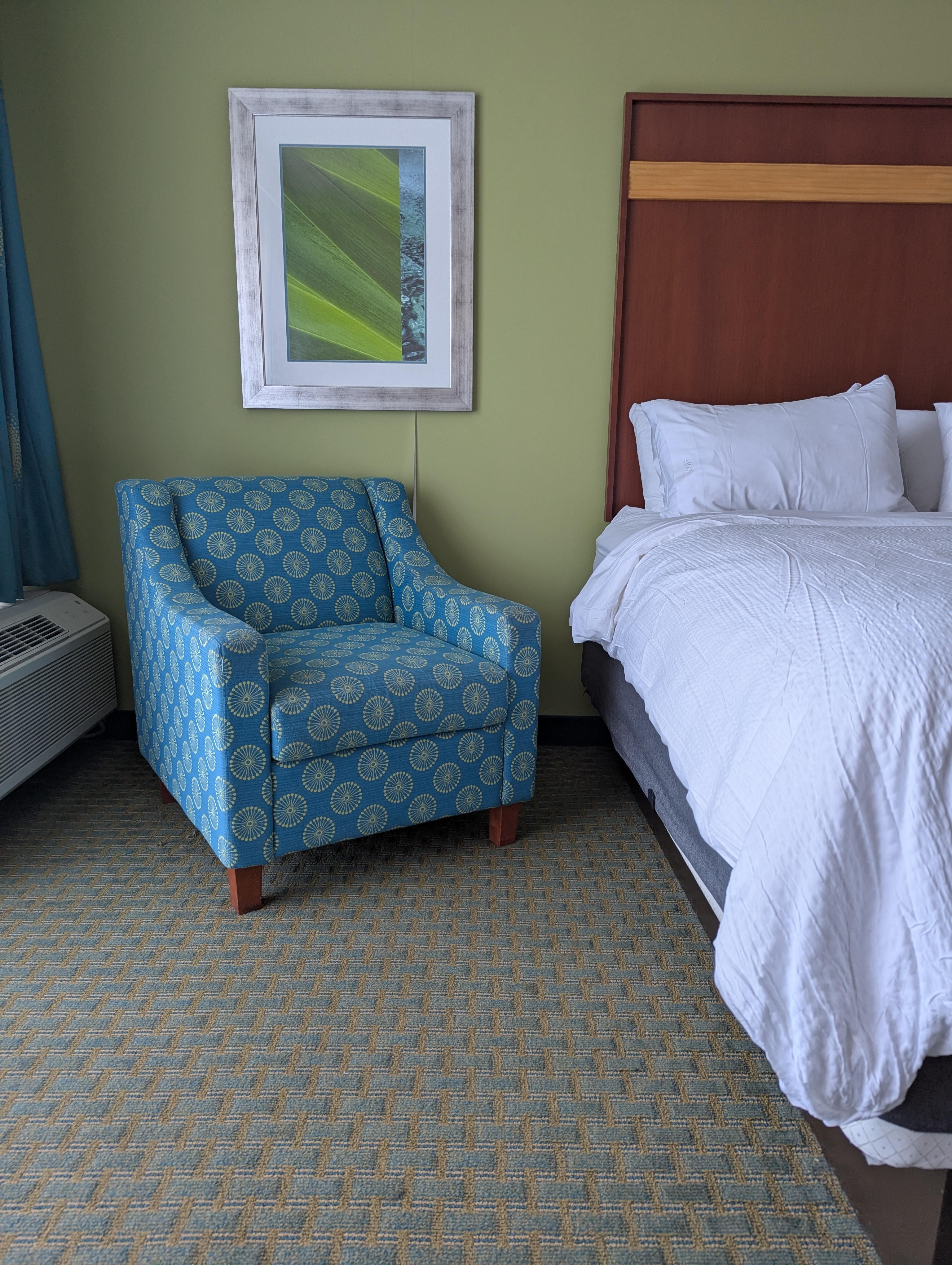 The chair and my bed 