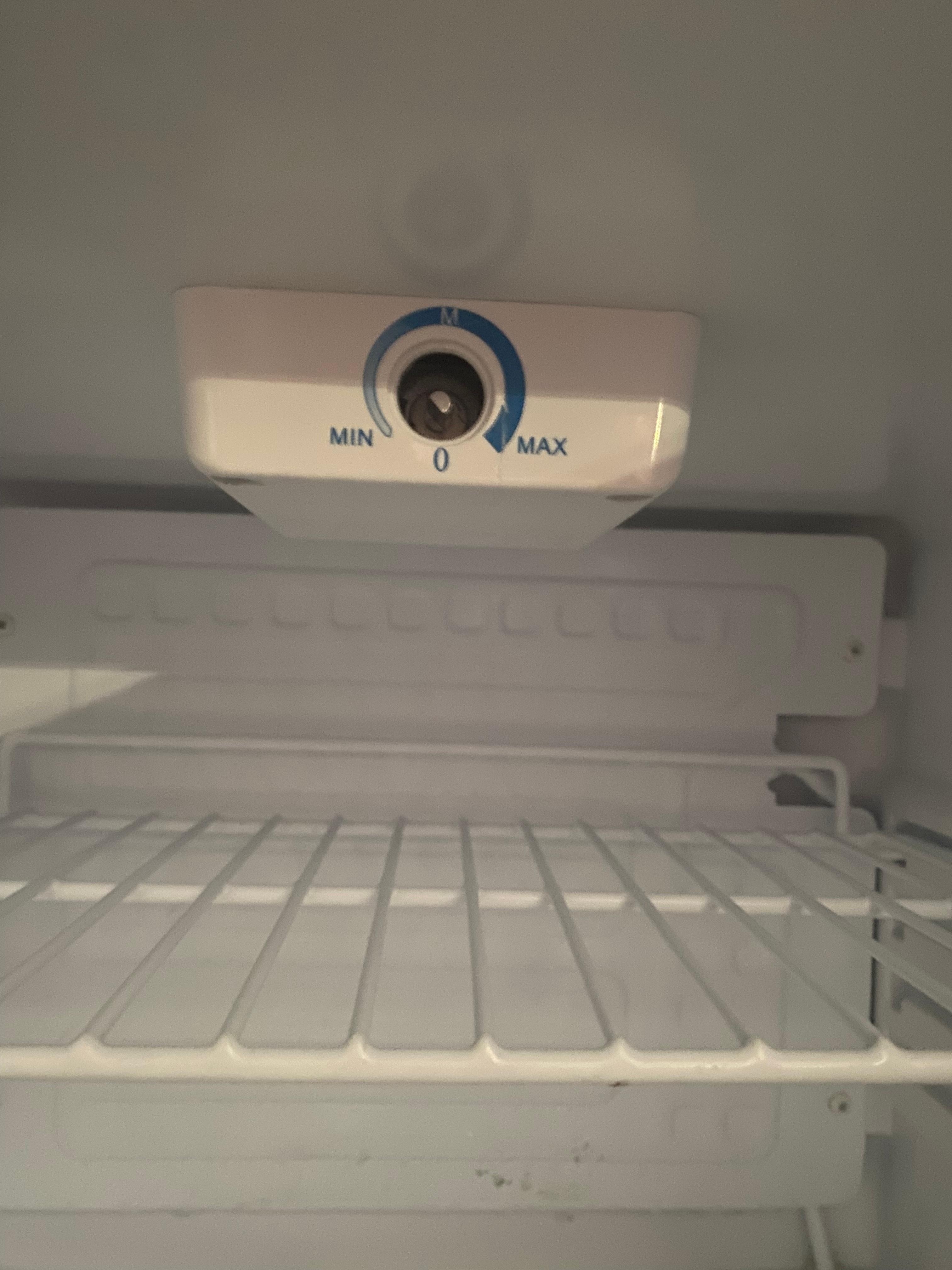 Missing knob in refrigerator needed to turn on refrigerator