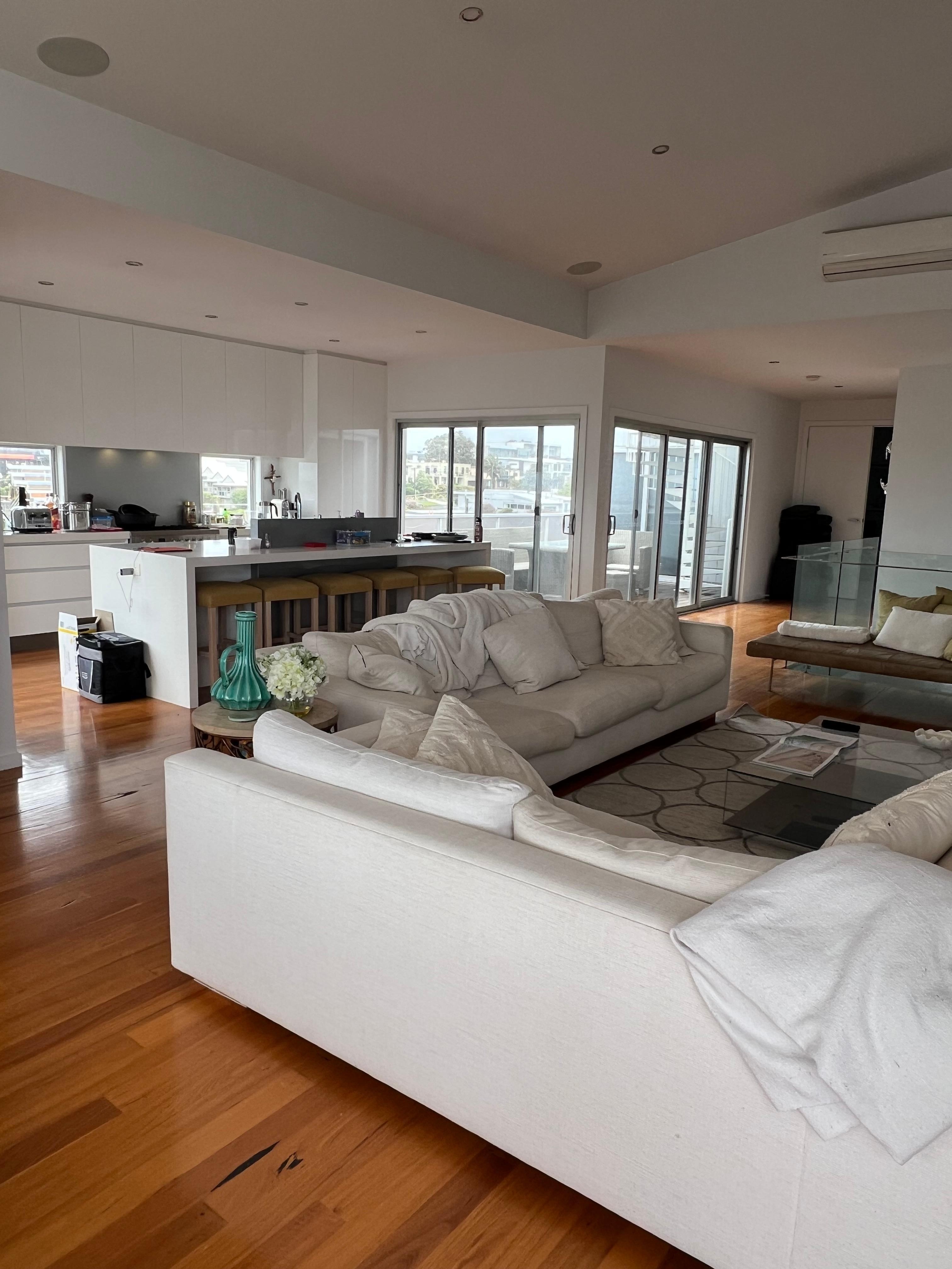 Heaps of space in the combined lounge, kitchen, dining area