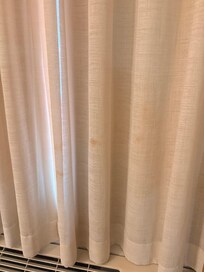 Dirty stains on the curtains