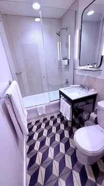 The cool retro bathroom